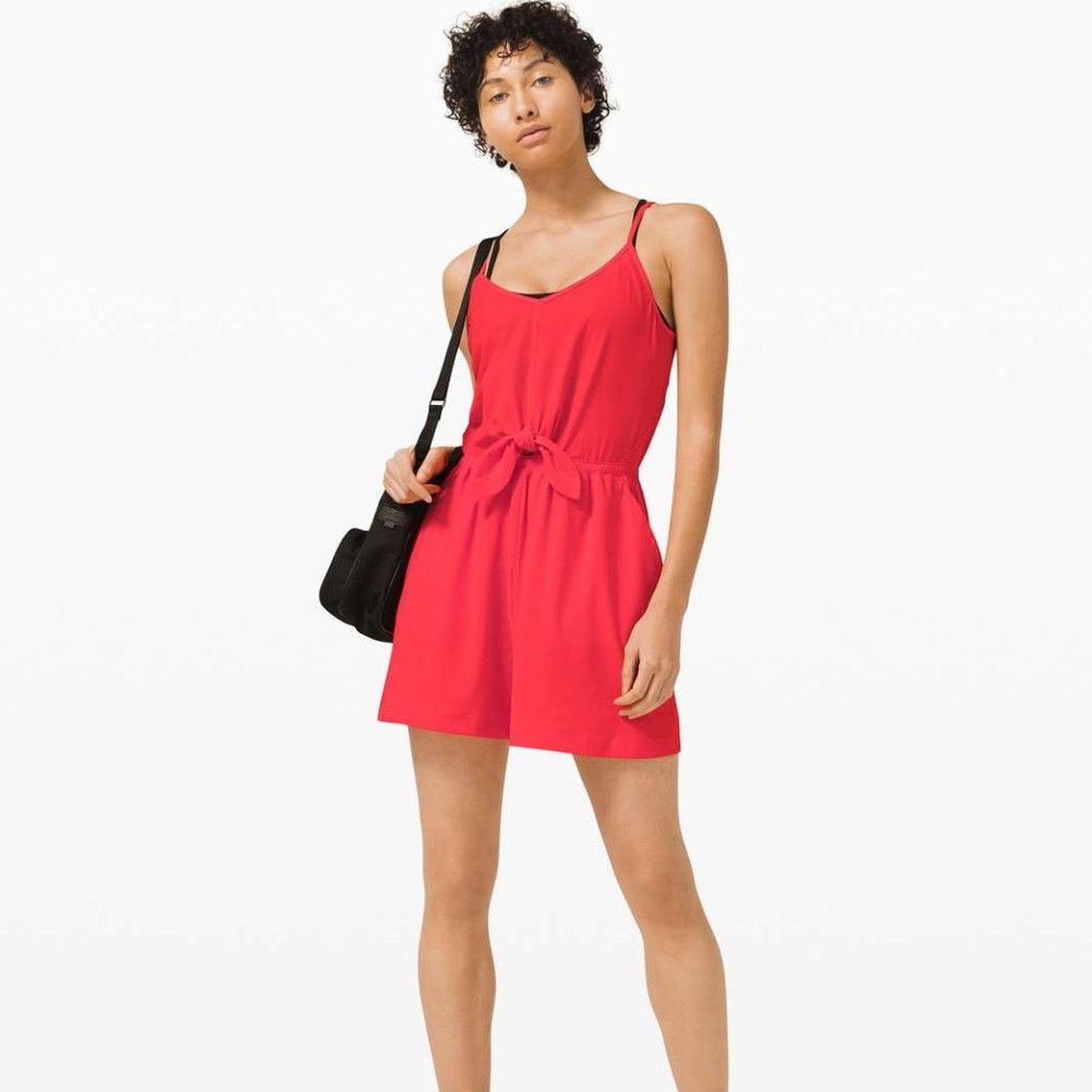 Lululemon Handle the Heat Romper Carnation Red - size 6